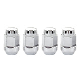 McGard Hex Lug Nut (Cone Seat Bulge Style) M12X1.5 / 3/4 Hex / 1.45in. Length (4-Pack) - Chrome - 64012