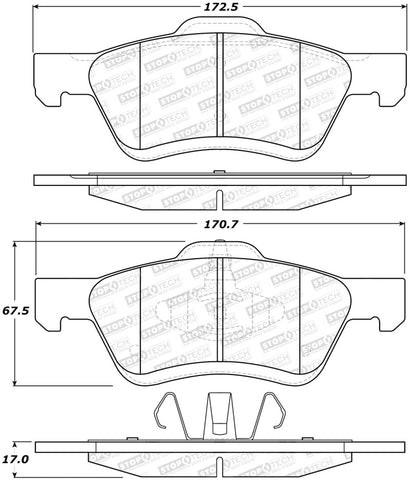 StopTech Street Brake Pads - 308.10471