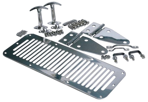 Rampage 1978-1983 Jeep CJ5 Hood Set - Stainless - 7499