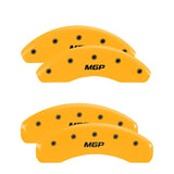 MGP Front set 2 Caliper Covers Engraved Front MGP Yellow finish black ch - 16214FMGPYL