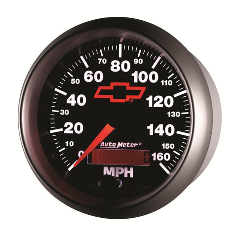 Autometer Speedometer 3-3/8in, 0-160 MPH, Elec. Programmable - Bowtie Black - 3688-00406