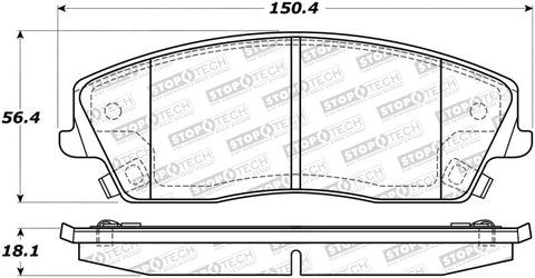 StopTech Street Brake Pads - 308.10560