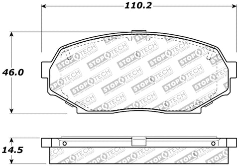 StopTech Performance 90-93 Mazda Miata Front Brake Pads D525 - 309.05250