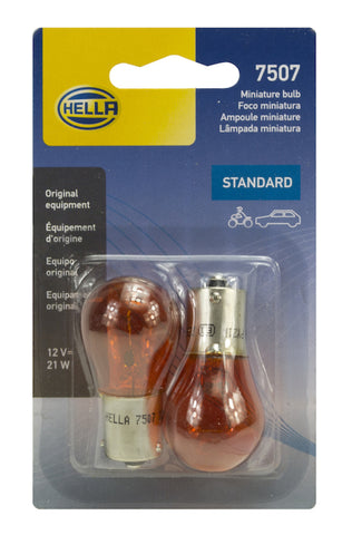 Hella Bulb 7507 12V 21W Bau15S S8 Namber (2) - 7507TB