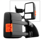 Xtune Ford Superduty 99-14 Manual Extendable Manual Adjust Mirror Amber- Right MIR-FDSD08S-MA-AM-R - 9933134