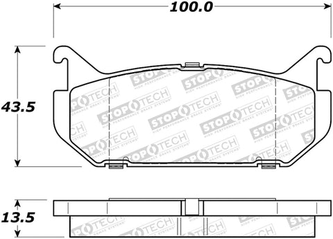 StopTech Street Brake Pads - Rear - 308.05840