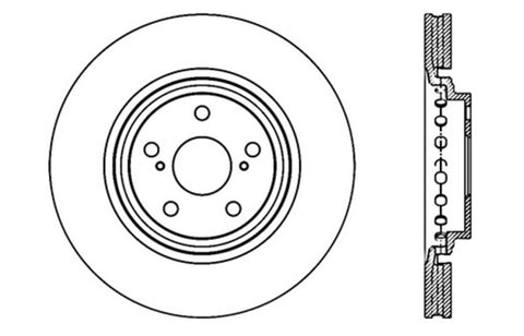 StopTech Drilled Sport Brake Rotor - 128.44158R