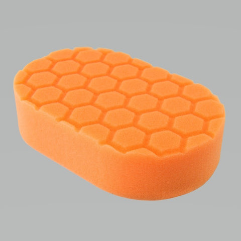 Chemical Guys Hex-Logic Medium Cutting Hand Applicator Pad - Orange - 3in x 6in x 1in - BUFX_201