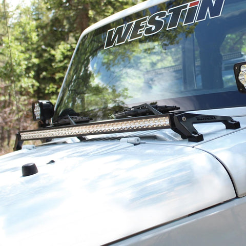 Westin/Snyper 07-17 Jeep Wrangler Snyper LED Cowl Mount - Textured Black - 62-41025