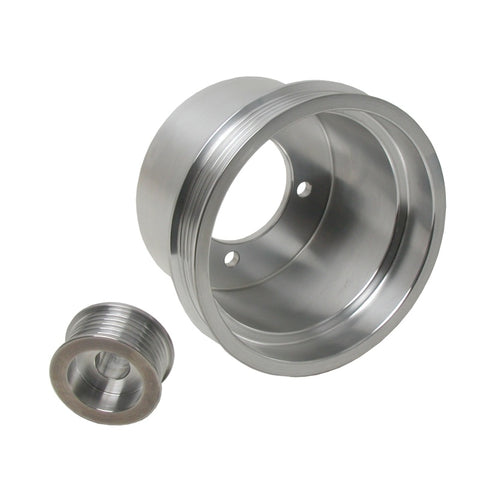 BBK 94-98 Mustang 3.8 V6 Underdrive Pulley Kit - Lightweight CNC Billet Aluminum (2pc) - 1619