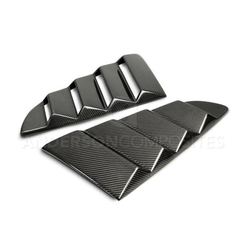 Anderson Composites 2015-2017 Ford Mustang Type-V Style Window Louvers - Vented - AC-WL15FDMU-V