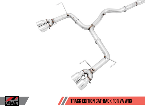 AWE Tuning Subaru WRX/STI VA/GV Sedan Track Edition Exhaust - Chrome Silver Tips (102mm) - 3020-42058