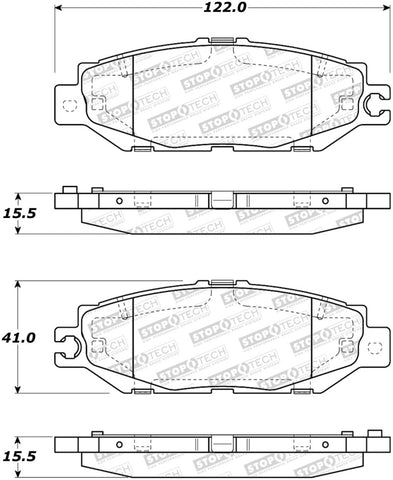 StopTech Street Brake Pads - Rear - 308.06130