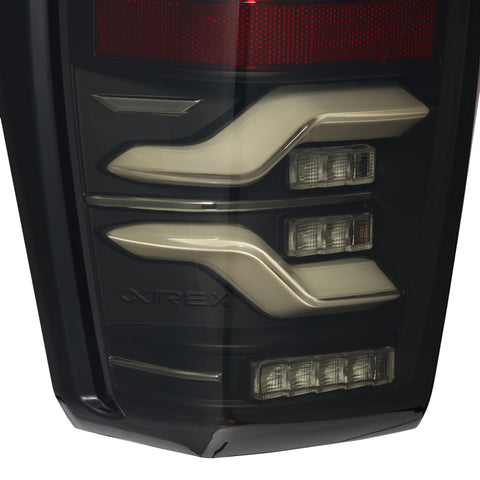 AlphaRex 16-21 Toyota TacomaLUXX LED Taillights Blk w/Activ Light/Seq Signal - 680090