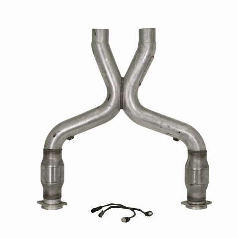 BBK 11-14 Mustang 5.0 Short Mid X Pipe With Catalytic Converters 3.0 For BBK Long Tube Headers - 1658