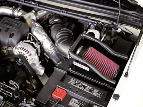 Airaid 99-03 Ford Power Stroke 7.3L DSL CAD Intake System w/o Tube (Oiled / Red Media) - 400-122