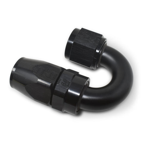 Russell Performance -6 AN Black 180 Degree Full Flow Swivel Hose End - 613505