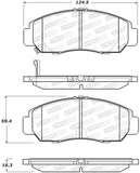 StopTech Street Brake Pads - Rear - 308.16080