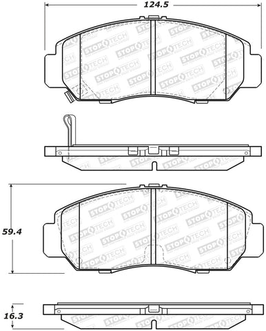 StopTech Street Brake Pads - Rear - 308.16080