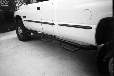 N-Fab Nerf Step 97-01 Dodge Ram 1500/2500/3500 Quad Cab 8ft Bed - Gloss Black - Bed Access - 3in - D97100QC-6