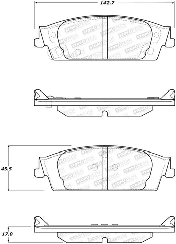 StopTech Street Brake Pads - Front/Rear - 308.17070