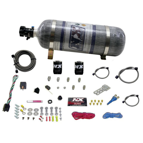 Nitrous Express E85 Universal Single Nozzle Nitrous Kit for EFI w/Composite Bottle - 20915E85-12