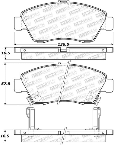 StopTech Street Brake Pads - 308.09480