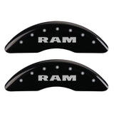 MGP 4 Caliper Covers Engraved Front RAM Engraved Rear RAMHEAD Black finish silver ch - 55002SRMHBK