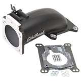 Edelbrock Ultra Low Profile Intake Elbow 90mm Throttle Body to Square-Bore Flange Black Finish - 38473