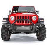 Go Rhino 07-20 Jeep Wrangler JL/JLU/JK/JKU/Gladiator JT Rockline Full Width Bumper w/ Overrider - 331201T