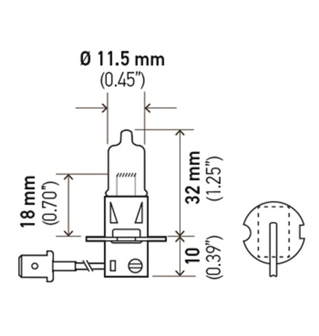 Hella Bulb H3 12V 55W Pk22S T325 Heavy Duty - H3HD