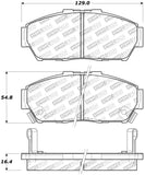 StopTech Performance 93-95 Honda Civic Coupe / 94-95 Civic Hatchback/Sedan Front Brake Pads - 309.06170