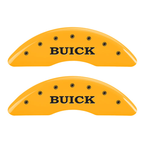 MGP 4 Caliper Covers Engraved Front Buick Rear Yellow Finish Black Char 2015 Buick Regal - 49012SBSHYL