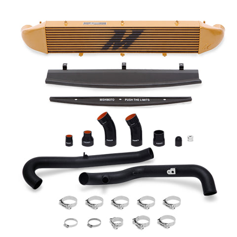 Mishimoto 2014-2016 Ford Fiesta ST 1.6L Front Mount Intercooler (Gold) Kit w/ Pipes (Black) - MMINT-FIST-14KBG