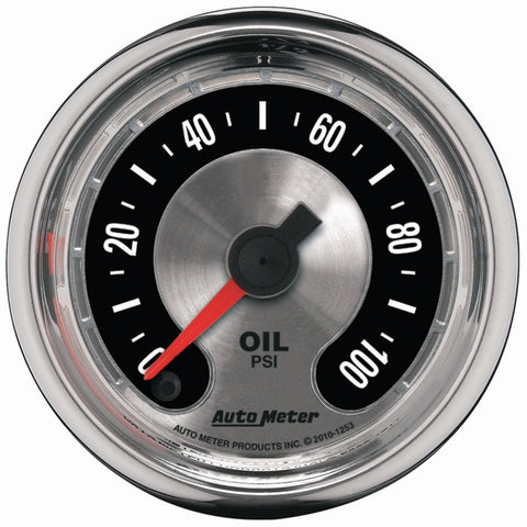 Autometer American Muscle 52mm Full Sweep Electric 0-100 PSI Oil Pressure Gauge - 1253