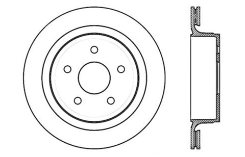 StopTech Slotted & Drilled Sport Brake Rotor - 127.67054L