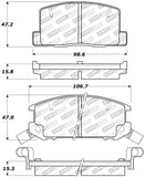 StopTech Performance 1/90-95/00-05 Toyota MR2/Spyder Rear Brake Pads - 309.06570