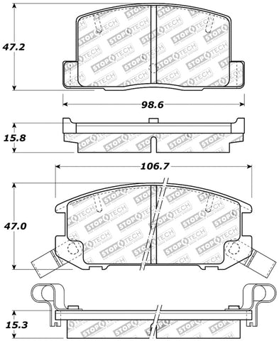 StopTech Performance 1/90-95/00-05 Toyota MR2/Spyder Rear Brake Pads - 309.06570