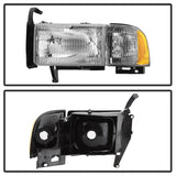 xTune 94-01 Dodge Ram 1500 (Excl Sport) Headlights w/Corner - OEM Left (HD-JH-DR94-OE-L) - 9038174