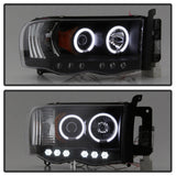 Spyder Dodge Ram 1500 02-05 03-05 Projector Headlights CCFL Halo LED Blk PRO-YD-DR02-CCFL-BK - 5009951