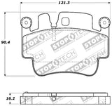 StopTech Street Touring 00-07 Porsche Boxster S / 06-07 Cayman Front Brake Pads - 308.09170