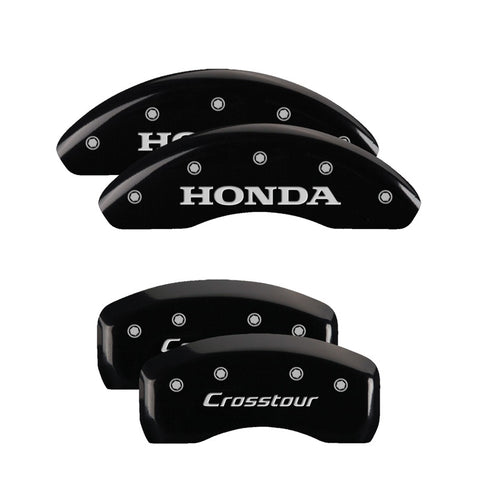 MGP 4 Caliper Covers Engraved Front & Rear MGP Black finish silver ch - 20201SMGPBK