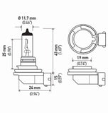 Hella Optilux H11 55W XY Extreme Yellow Bulbs (Pair) - H71071132