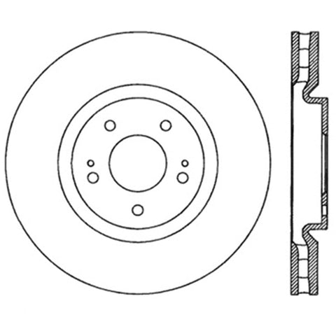 StopTech Power Slot 03-06 Evo 8 & 9 Slotted Left Front Rotor - 126.46064SL