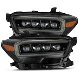 AlphaRex 16-20 Toyota Tacoma NOVA LED Projector Headlight Plank Style Alpha Black w/Activation Light - 880705