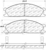 StopTech Sport Brake Pads w/Shims and Hardware - Rear - 309.03330