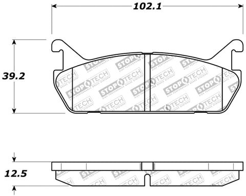 StopTech Performance 90-93 Mazda Miata Rear Brake Pads D525 - 309.04580