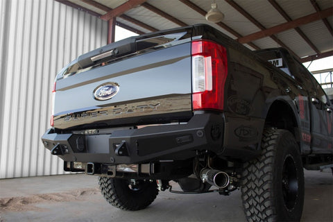 Addictive Desert Designs 17-18 Ford F-250 HoneyBadger Rear Bumper w/ Backup Sensor Cutouts - R167301280103