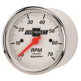 Autometer Arctic White GM 3-1/8in 7000RPM 4, 6, 8 Cyl Electrical Tachometer Gauge - 1398-00408