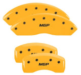 MGP 4 Caliper Covers Engraved Front & Rear MGP Yellow Finish Black Char 2010 Infiniti G37 - 37008SMGPYL